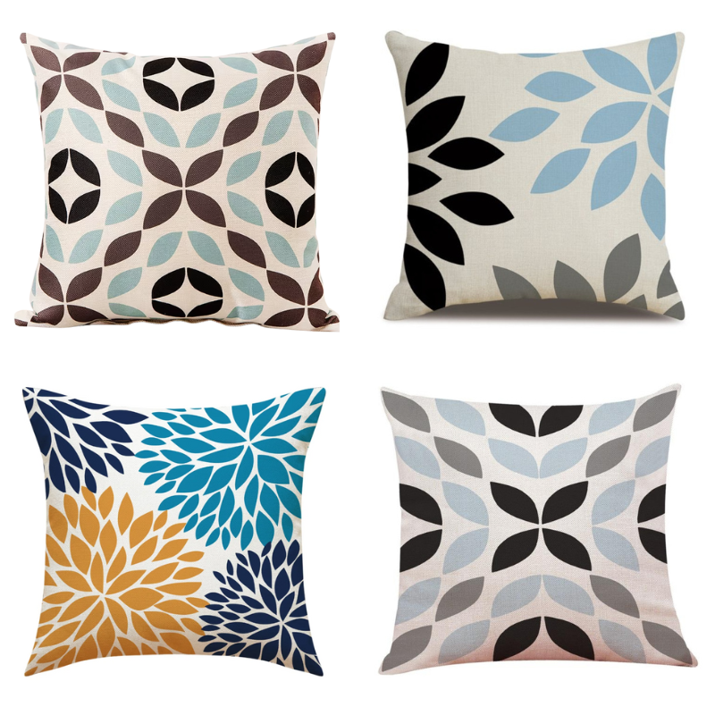 Fundas de cojín con pétalos estilo nórdico Fundas de cojín con pétalos en diseño nórdico y colores suaves para decoración del hogar