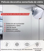 Vinilo empavonado para vidrio con protección UV, privacidad y reducción del deslumbramiento.